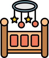 Cot free Line Filled Icon vector