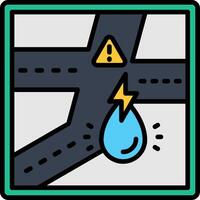 Risk Line Filled Icon vector