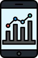 Analytics Line Filled Icon vector