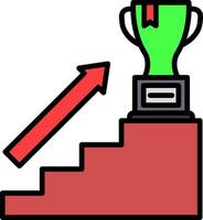 Successful Line Filled Icon vector