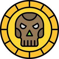 Coin Line Filled Icon vector