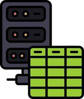 Database Line Filled Icon vector