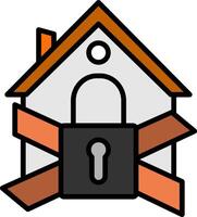 Eviction Line Filled Icon vector