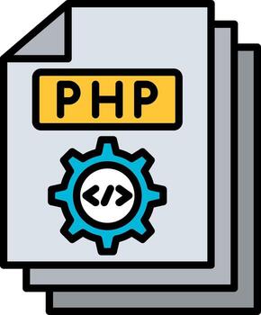 Php Line Filled Icon vector