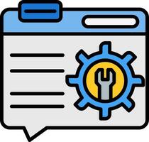 Technical Support Line Filled Icon vector