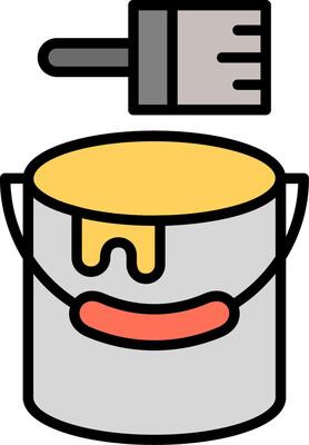 Paint Line Filled Icon