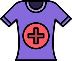 Shirt Line Filled Icon vector