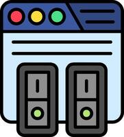 Switch On Line Filled Icon vector