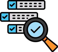 Boolean Search Line Filled Icon vector