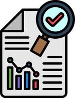Correct Line Filled Icon vector