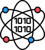 Data Science Line Filled Icon vector
