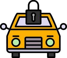 Car Line Filled Icon vector