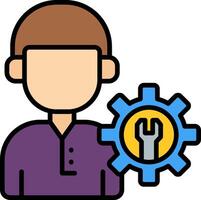 Technical Support Line Filled Icon vector