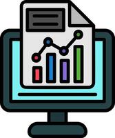 Analysis Line Filled Icon vector