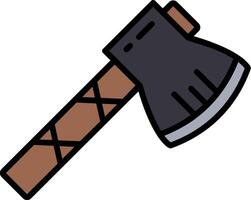 Axe Line Filled Icon vector