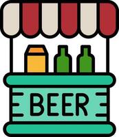 Bar Line Filled Icon vector