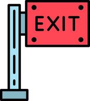Exit Line Filled Icon vector