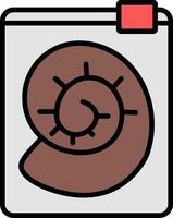 Fossil Line Filled Icon vector