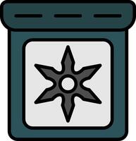 Ninja Line Filled Icon vector