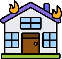 House Line Filled Icon vector