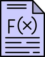 Function Line Filled Icon vector