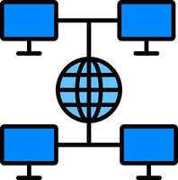 networking Line Filled Icon vector