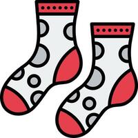 Sock Line Filled Icon vector