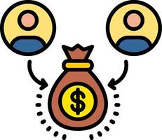 Demand Line Filled Icon vector