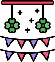 Garland Line Filled Icon vector