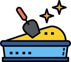 Sandbox Line Filled Icon vector