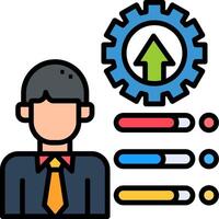 Skill Development Line Filled Icon vector