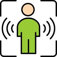 Motion Sensor Line Filled Icon vector