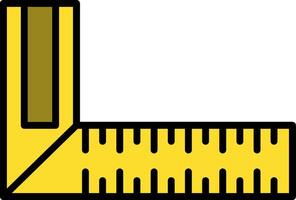 Try Square Line Filled Icon vector