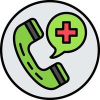 Emergency Call Line Filled Icon vector