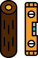 Measuring Line Filled Icon vector