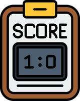 Scoreboard Line Filled Icon vector