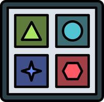 Shape Toy Line Filled Icon vector