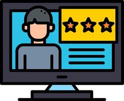 Feedback Line Filled Icon vector