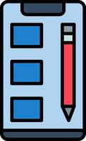 Smartphone Line Filled Icon vector