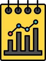 Analytics Line Filled Icon vector