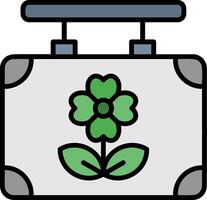 Board Line Filled Icon vector