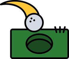 Hole In One Line Filled Icon vector