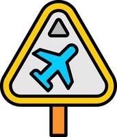 Airport Line Filled Icon vector