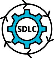 Cycle Line Filled Icon vector