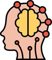 Logical Thinking Line Filled Icon vector