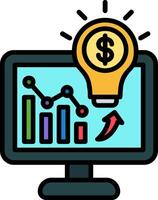 Idea Line Filled Icon vector
