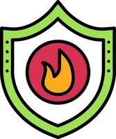 Shield Line Filled Icon vector