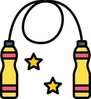 Skipping Rope Line Filled Icon vector