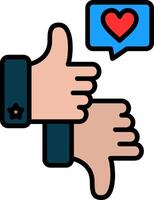 Feedback Line Filled Icon vector
