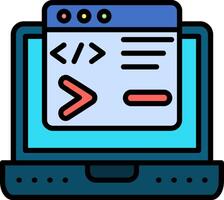 Command Line Filled Icon vector